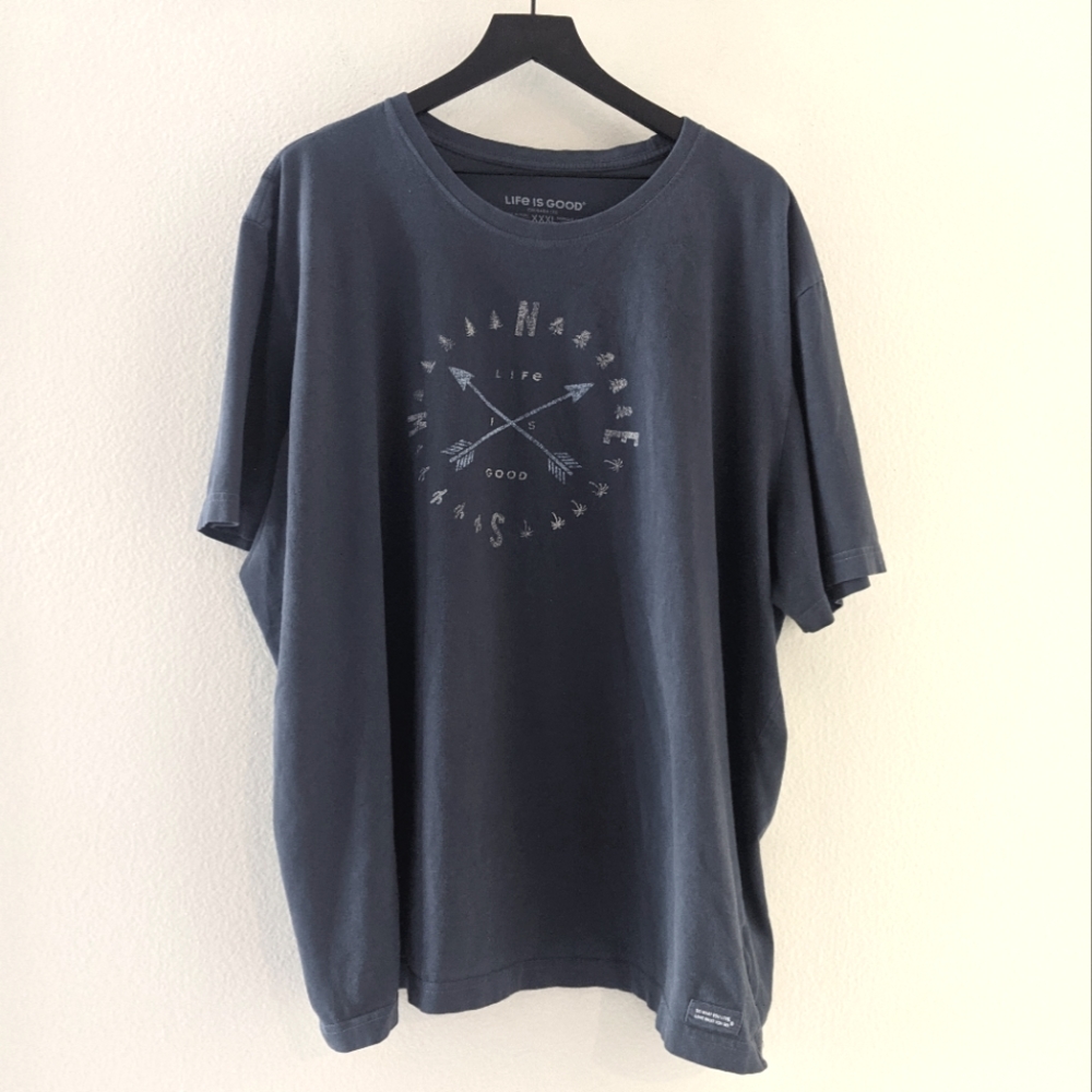 XXXL Life Is Good Navy Blue T-shirt
